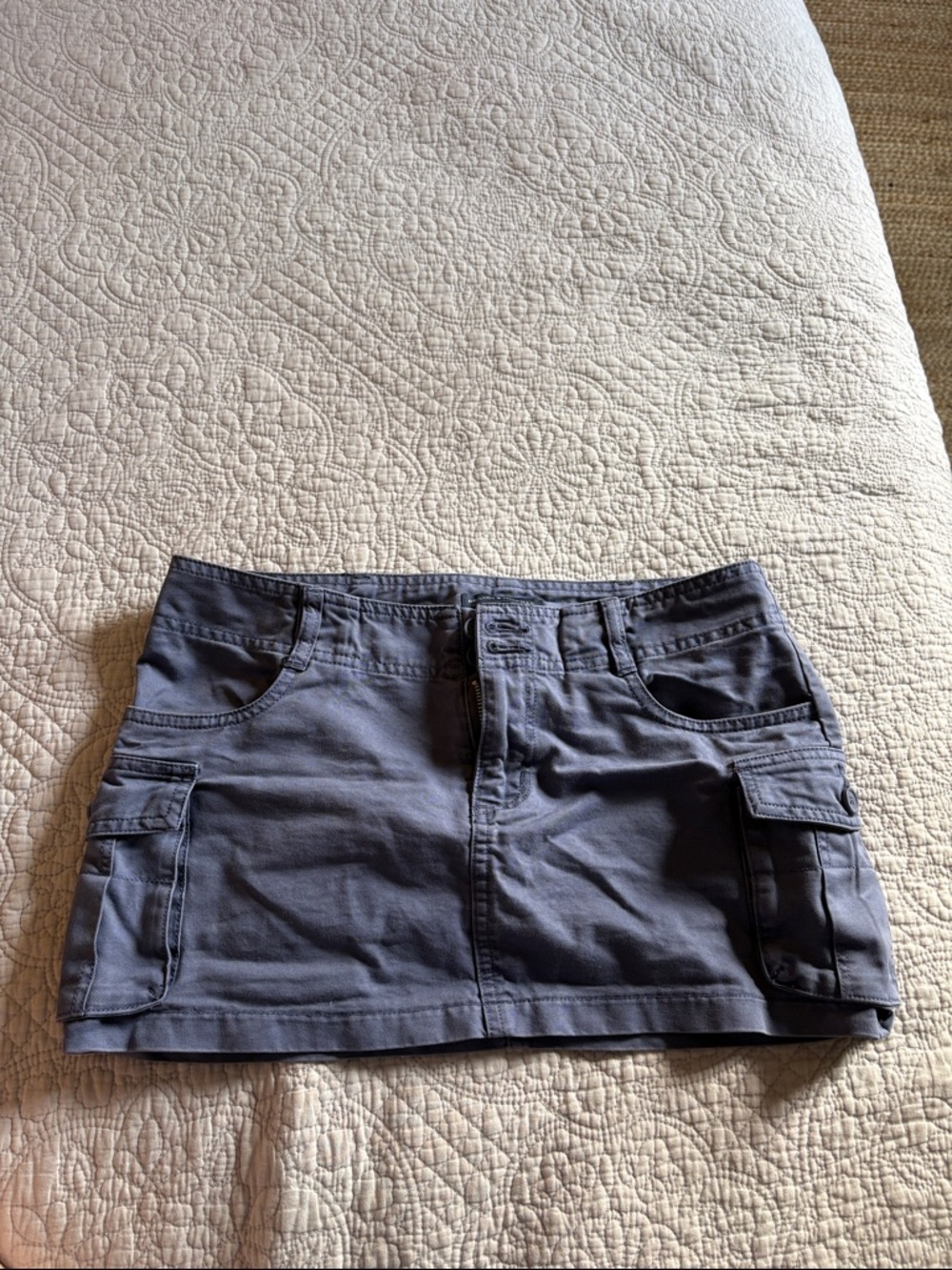 Brandy Melville gray cargo mini skirt